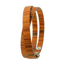 100% Rosenholz Wickel-Armband von LAiMER, wiederverwertet, biologisch abbaubar