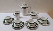 Kaffeeservice 4 Gedecke Weinlaub Weinkranz Teichert Porzellan 