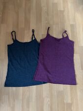 2x Top Bluse Trägershirt Trägertop blau lila bordeaux rot Gr.S  von C&A NEU