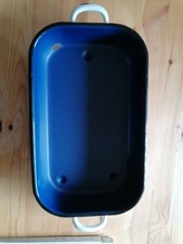 Bräter Bratreine Auflaufform 33x20 emaile Bratenpfanne Bratrohrpfanne Reine