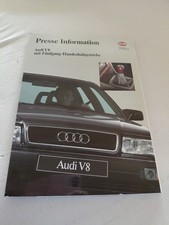 Audi V8 Pressemappe 1993 Deutsch – mit Fünfgang-Handschaltgetriebe, Original...