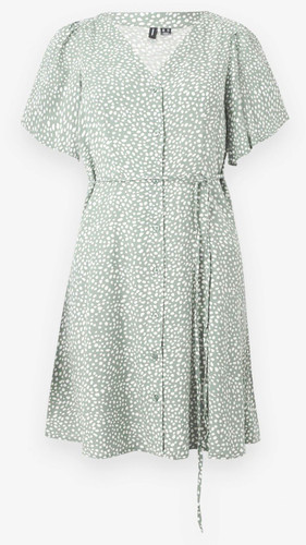 Only damen kleid grün weiß - only, grün/weiß