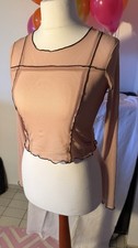 Transparentes Mesh Oberteil von Brave Soul In M Neu Hautfarben Top