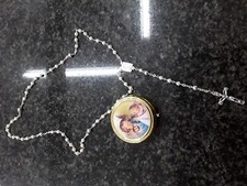 Rosenkranz (silber - weiß) mit Dose zur Aufbewahrung NEU