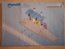 Playmobil Bauanleitung 4304 Bahnhof Bahnsteig mit Tunnel A5 ,6 Seiten