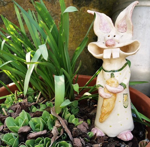 Osterhase keramik unikat - unikat,
