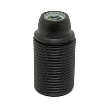 Lampenfassung E14 Gewindemantelfassung Schwarz M10x1