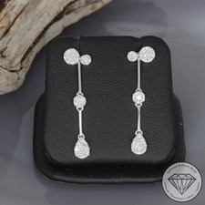 Wert 1990 € Brillant Ohrringe (0,46 carat) 750 18 Karat Weiß Gold xxyy