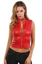 Ärmelloses Damen Kunstleder