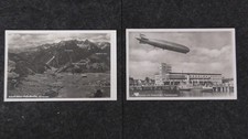 Fotos Postkarten 1937 Hindenburg Zeppelin, Oberjoch Hitlerpass gestempelt