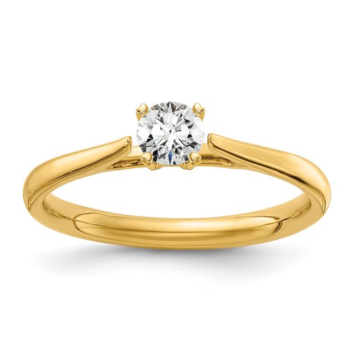 14k gelbgold 4ct lab grown - gelbgold, 1/4ct