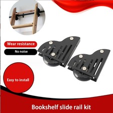 Rollbare Bibliotheksleiter-Hardware-Kit, stabiles Zubehör, Bodenrolle mit Bremse