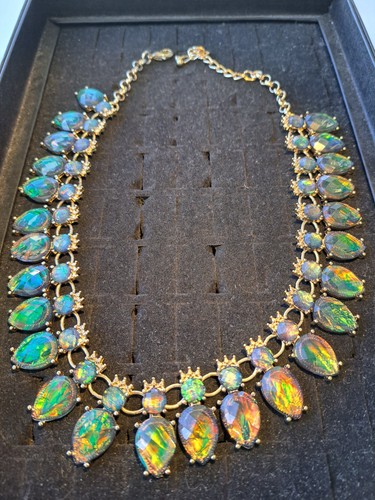 Kette collier klunker pfau - collier,,