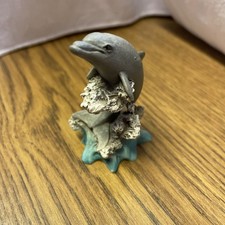 Delfin Figur Alabaster Made in