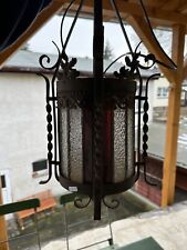 Antike Jugendstil Lampe Schmiedeeisen um 1900 Elektrik