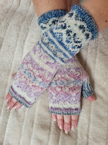 Armstulpen fair isle - armstulpen,