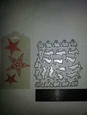 STanze Dies Big Shot Thinlits viele kleine Ostern Hase ca 1,5x1, +Tag Stampin up