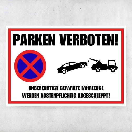Parken verboten schild - parken, |