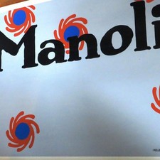 MANOLI Cigaretten Rares Siebdruck Plakat Berlin um 1960 MAKELLOS Lucian BERNHARD