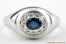 Saphir Ring 18k 750 er Weiß