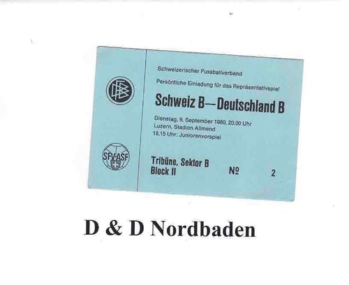 Ticket eintrittskarte 1980 - /,