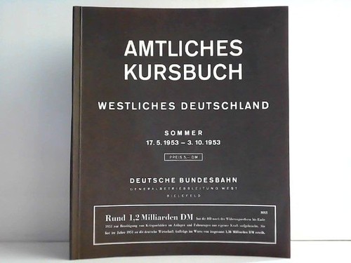 Amtliches kursbuch - amtliches,