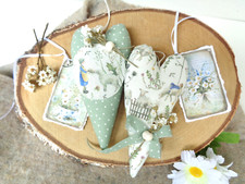 Set 2 Herzen Acufactum "Sommerkinder und Schafe", Deko Etiketten,Schafe,Shabby