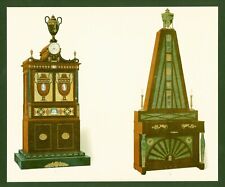 Lithographie anno 1892 - historische Musikinstrumente Flügel upright Fortepiano