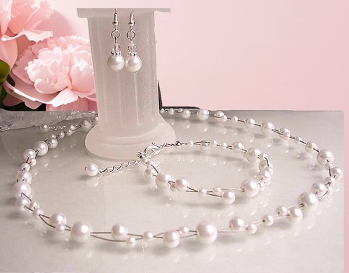 Neu brautschmuck set 3teilig - set,