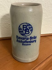 Alter Bierkrug Bavaria Bräu Aschaffenburg Bayern 1 Liter