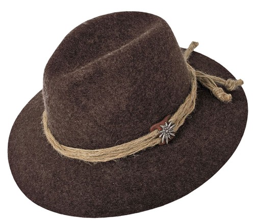 Lodenhut wollhut braun - wollhut,