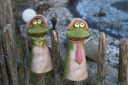 Froschpaar aus keramik frosch - froschpaar,