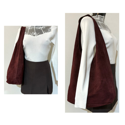 Wildleder beuteltasche - wildleder,