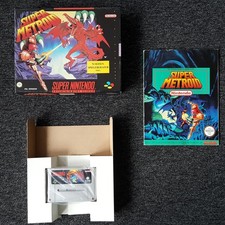 SNES Super Metroid in Big Box OVP Spieleberater Super Nintendo PAL Spiel Boxed