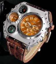 Herren Männer Dual Timer Uhr