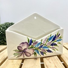 BASSANO KERAMIK  BRIEFKASTEN LAVENDEL 23CM WANDDEKORATION-  AUS ITALIEN NEU