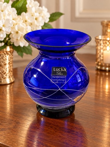 Lucka glas vase blau - glas,