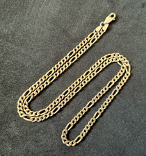 52 cm 925 Sterling Silber Kette Figaro Massiv  Panzerkette 3,5 mm 13,2 Gramm