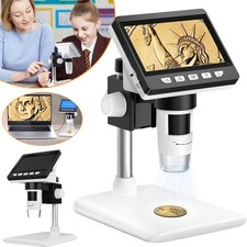 4.3'' LCD Digital Mikroskop Digitalmikroskop Münzmikroskop Lupe mit 8 LED Licht
