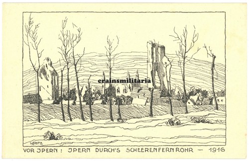 Orig postkarte ypern durch - orig., ak