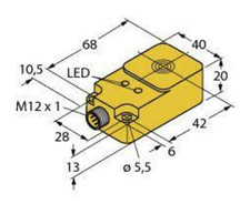 Turck Induktiver Sensor bündig NAMUR Induktionssensor 1000 Hz Kunststoff Quader 
