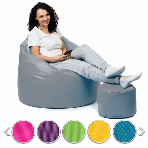 Sitzsack mit hocker - sitzsack, beanbag