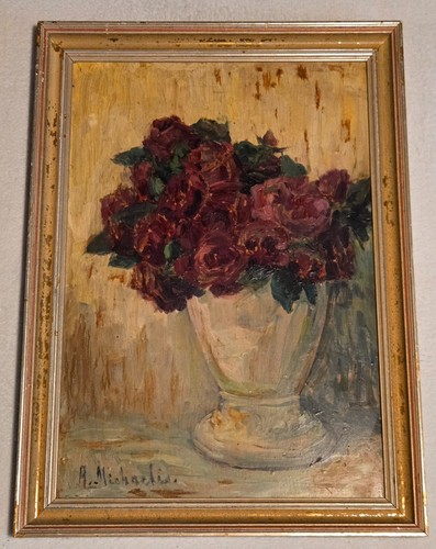 Altes ölgemälde rosen - altes,