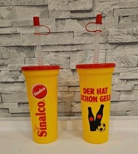 2 x Trinkflasche Mit Trinkhalm