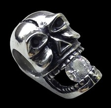 Edelstahl Anhänger Totenkopf Stein 316L Skull Totenkopf-Schmuck Edelstahlschmuck