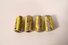 4 alte Millefiori Glasperlen
