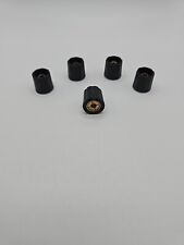 5x Spannzangen-Knopf Potiknopf Bedienknopf geriffelt für 4 mm Achse NOS Kl10-42
