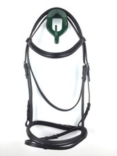 Trense Trensenzaum mit schmalem englischem Reithalfter und Gurtzügeln VB WB