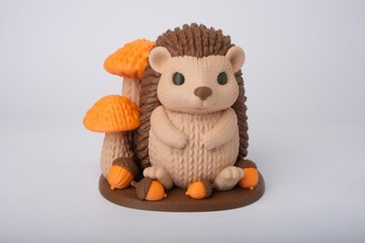 Igel deko figur - im, strick-look