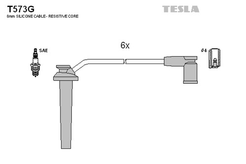 Tesla zündleitungssatz - tesla,